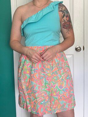 NWT Lilly Pulitzer Dionne Dress Make A Splash Sand Bar Blue